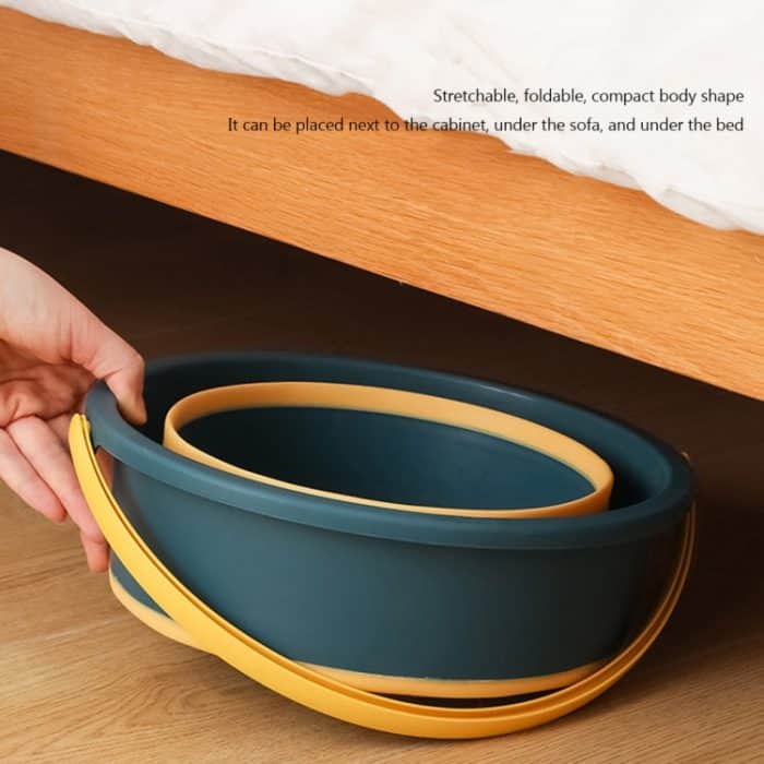 Mittlerer 10L faltbarer, verdickter, tragbarer Kunststoffeimer, Outdoor-Angelfass, Auto-Reise-Waschfass, Medium 10L – Bild 5