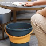 Mittlerer 10L faltbarer, verdickter, tragbarer Kunststoffeimer, Outdoor-Angelfass, Auto-Reise-Waschfass, Medium 10L – Bild 8