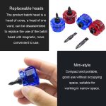 Tragbarer Kreuzschlitz- und gerader 2-in-1-Schraubendreher mit kurzem Griff und Magnetismus, HSD HS-105, HSD HS-206 – Bild 5