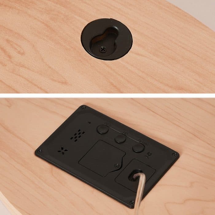 G218B Holz Wohnzimmer Digital Display Uhr Home Dekoration Wanduhr – Bild 8