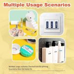 Für Phomemo P12 / P12 Pro 12 mm x 4 m Etikettenband für Verbrauchsmaterialien, Black Word On White Thermal Paper, Black Word On White Synthetic Paper, Black Word On White Thermal Transfer, Black Word On Transparent Synthetic Paper... – Bild 5