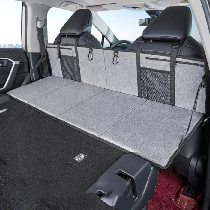 Auto Camping Bett Klappbrett SUV Hintere Reihe Verlängerungsbrett Für Tesla, Gray, Black, Gray Embossed, Black Embossed – Bild 1