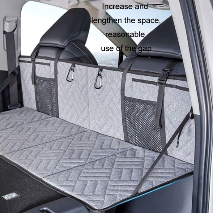 Auto Camping Bett Klappbrett SUV Hintere Reihe Verlängerungsbrett Für Tesla, Gray, Black, Gray Embossed, Black Embossed – Bild 4
