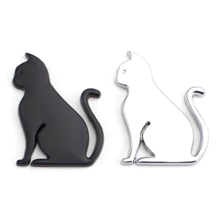 Niedlicher 3D-Autodekorationsaufkleber zum Schutz vor Kratzern, Black Cat, Silver Cat, Black Puppy, Silver Puppy – Bild 6