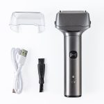 Herren-Reziprok-3-Klingen-Rasierer, waschbar, tragbarer Bartrasierer