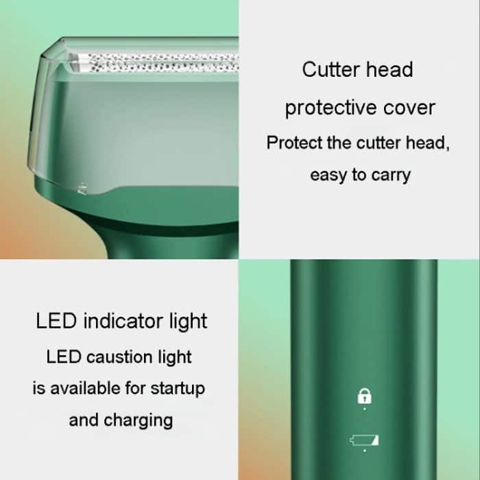 Herren-Reziprok-3-Klingen-Rasierer, waschbar, tragbarer Bartrasierer – Bild 8