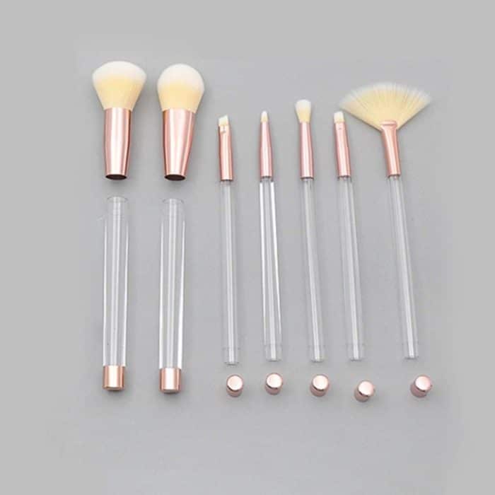 7-in-1-Kristall-Make-up-Pinsel-Set mit Kosmetik-Sandpinseln mit leerem Griff – Bild 2