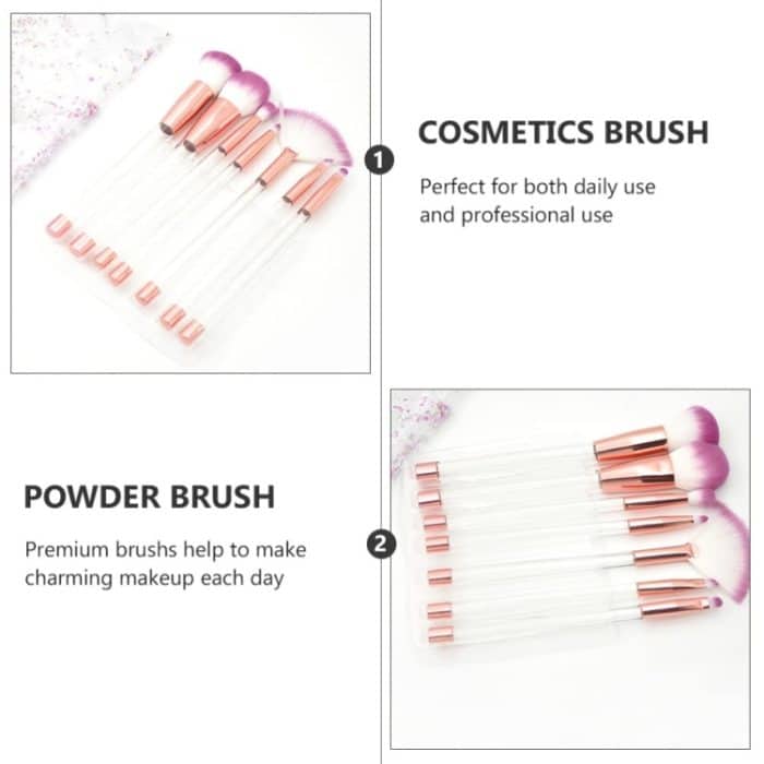 7-in-1-Kristall-Make-up-Pinsel-Set mit Kosmetik-Sandpinseln mit leerem Griff – Bild 6