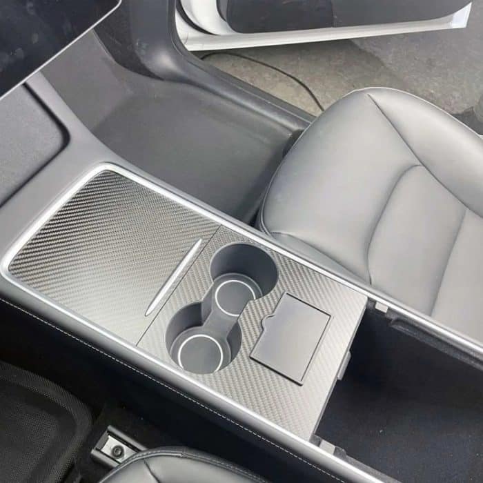 Für Tesla Model 3 / Y Carbon Fiber Center Panel Schutzfolie Anti-Kratz-Auto-Innenraum, Light, Matte – Bild 6