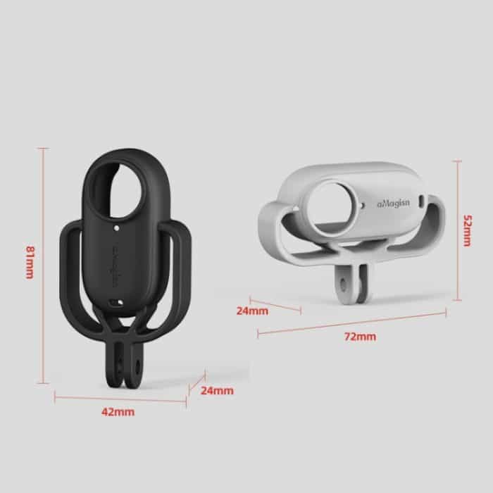 Für Insta360 GO 3 aMagisn Silikonhülle Kamera Schutzzubehör, Horizontal Gray, Vertical Gray, Horizontal Black, Vertical Black – Bild 11