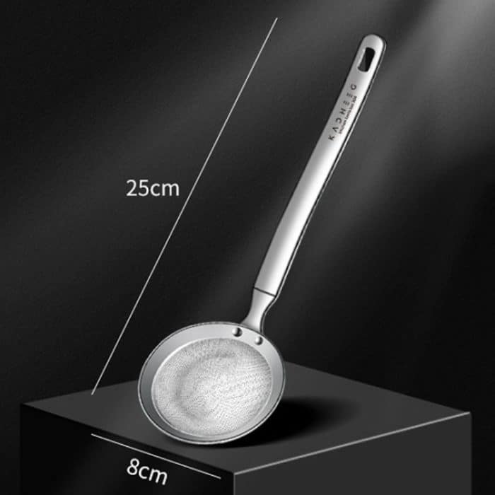 Kacheeg 304 Edelstahl Sojamilchlöffel Küchenölfilterkelle, 8 x 25cm, 9.3 x 26.3cm, 11 x 32.7cm, 11 x 34cm, 15 x 36.5cm, 15 x 38.3cm – Bild 2