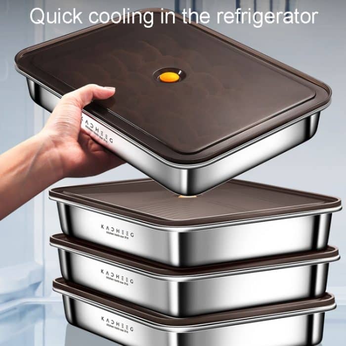 Kacheeg Kühlschrank-Knödel-Aufbewahrungsbox für den Heimgebrauch, Wonton-Gefrierschrank-Organizer, 304 Steel, 316 Steel – Bild 9