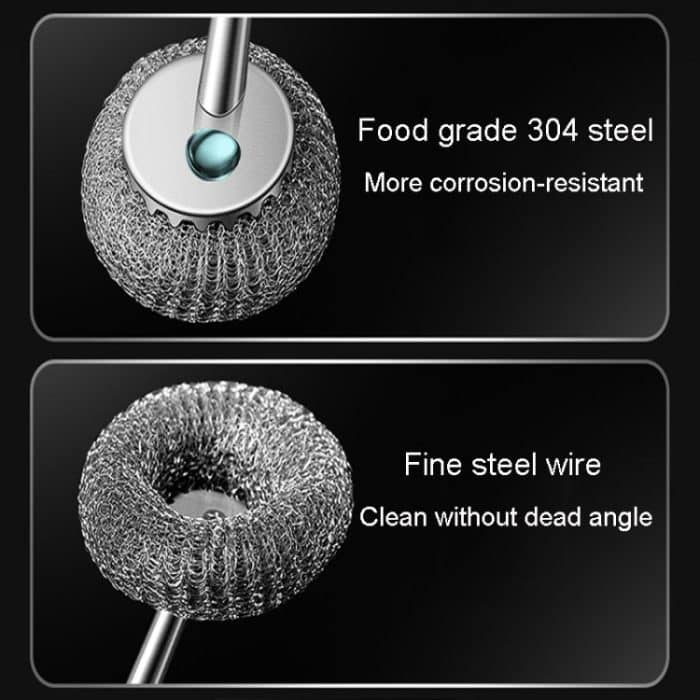 Kacheeg 304 Edelstahl Topfbürste Küchenreinigungs- und Geschirrspülwerkzeuge, Long, Short, Handle Model – Bild 7