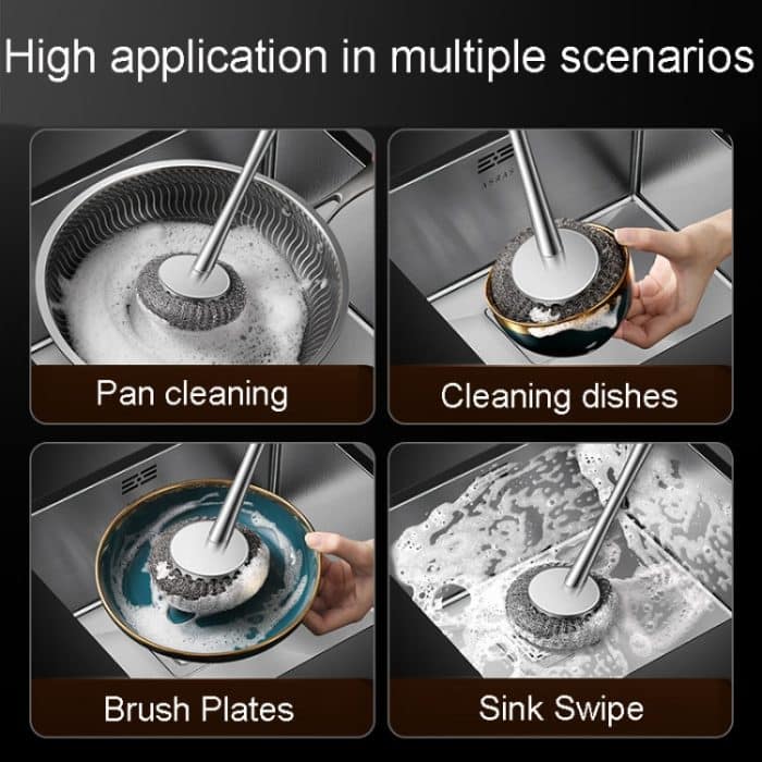 Kacheeg 304 Edelstahl Topfbürste Küchenreinigungs- und Geschirrspülwerkzeuge, Long, Short, Handle Model – Bild 9