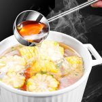 Kacheeg Edelstahl-Heißölpfanne für die Küche, kleiner Ölausgießlöffel, Glossy, Froested, 304 Single Layer Steel, 316 Triple Layer Steel – Bild 12