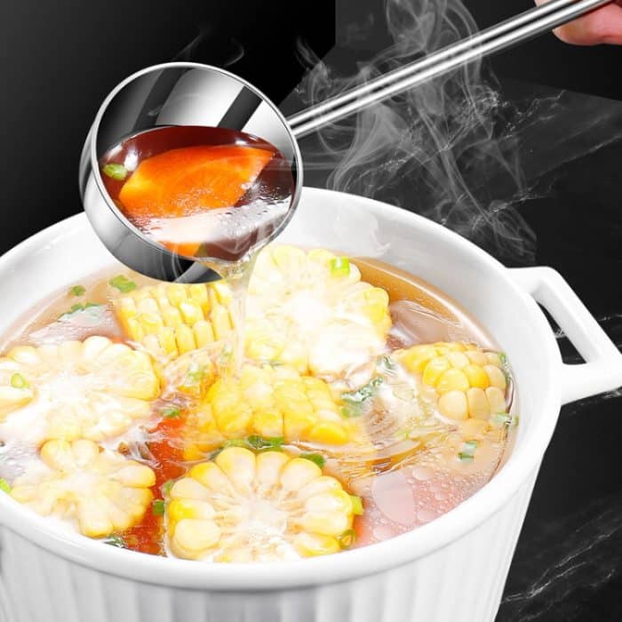 Kacheeg Edelstahl-Heißölpfanne für die Küche, kleiner Ölausgießlöffel, Glossy, Froested, 304 Single Layer Steel, 316 Triple Layer Steel – Bild 12