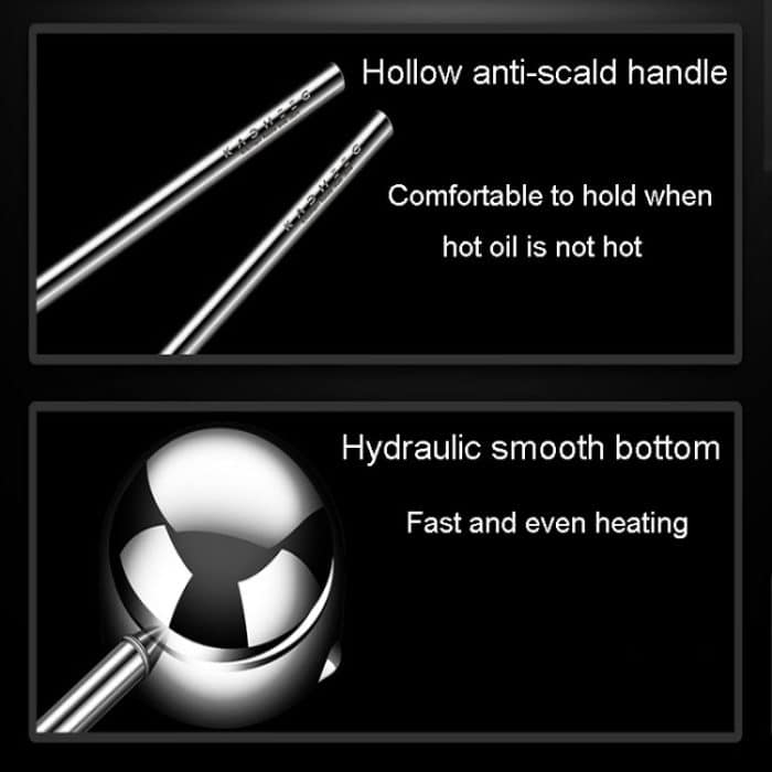 Kacheeg Edelstahl-Heißölpfanne für die Küche, kleiner Ölausgießlöffel, Glossy, Froested, 304 Single Layer Steel, 316 Triple Layer Steel – Bild 8