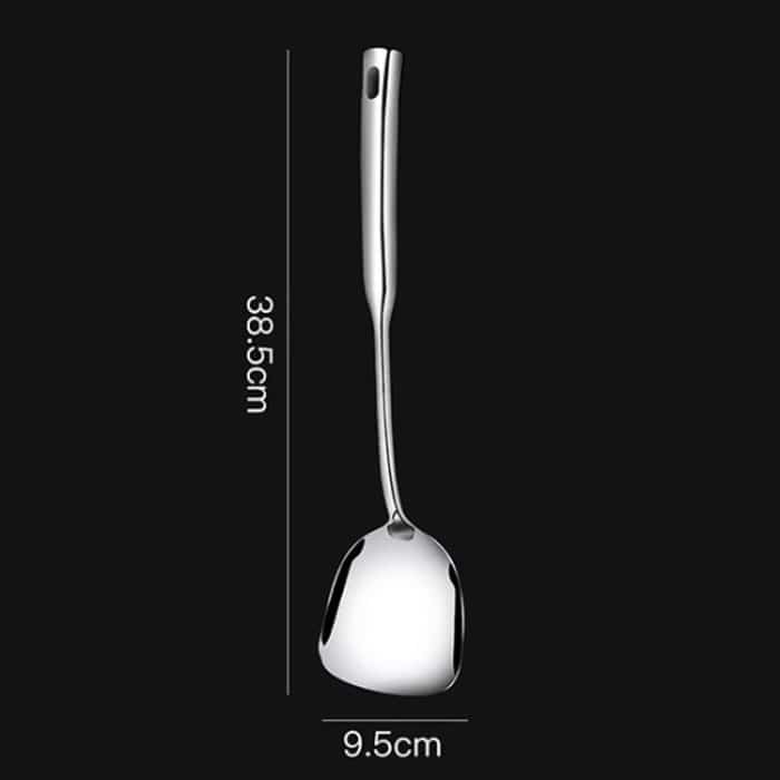 Kacheeg Haushalts-Edelstahl-Spachtel, Küchenutensilien, Kochutensilien, Spatula, Soup Spoon, Leaky Spoon, Frying Spatula, Noodle Scoop, Rice Spoon, Storage Frame – Bild 2