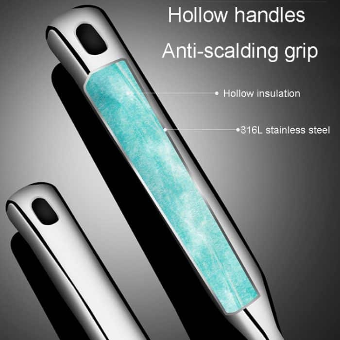 Kacheeg Haushalts-Edelstahl-Spachtel, Küchenutensilien, Kochutensilien, Spatula, Soup Spoon, Leaky Spoon, Frying Spatula, Noodle Scoop, Rice Spoon, Storage Frame – Bild 7