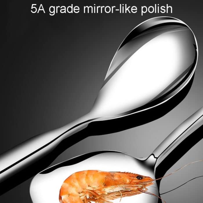 Kacheeg Haushalts-Edelstahl-Spachtel, Küchenutensilien, Kochutensilien, Spatula, Soup Spoon, Leaky Spoon, Frying Spatula, Noodle Scoop, Rice Spoon, Storage Frame – Bild 8