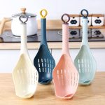 Multifunktionale Knoblauchpresse, Filter, Schlitzlöffel, Babynahrung, Mahlwerkzeuge, White Gray, Blue Light Blue, Deep Blue Yellow – Bild 5