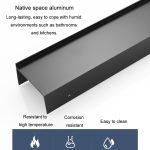 No-Punch Badezimmerregal Waschtisch Praktisches Aufbewahrungsregal, 30cm Black Paint, 40cm Black Paint, 50cm Black Paint, 30cm White Paint, 40cm White Paint, 50cm White Paint – Bild 4