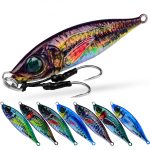 PROBEROS LF137 3D Spray Painted Bionic Lure Warp Bass Leader Fish Long Casting Süßwasser Meer Leuchtender Angelköder, 60g, 100g – Bild 3