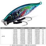 PROBEROS LF137 3D Spray Painted Bionic Lure Warp Bass Leader Fish Long Casting Süßwasser Meer Leuchtender Angelköder, 60g, 100g – Bild 6