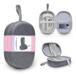 JYS-APP001 Für Apple Vision Pro Headset Lagerung Tasche VR Gläser Anti-Kratzen Tragbare Tasche, Gray Linen, Gray Felt