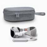 JYS-APP001 Für Apple Vision Pro Headset Lagerung Tasche VR Gläser Anti-Kratzen Tragbare Tasche, Gray Linen, Gray Felt – Bild 2