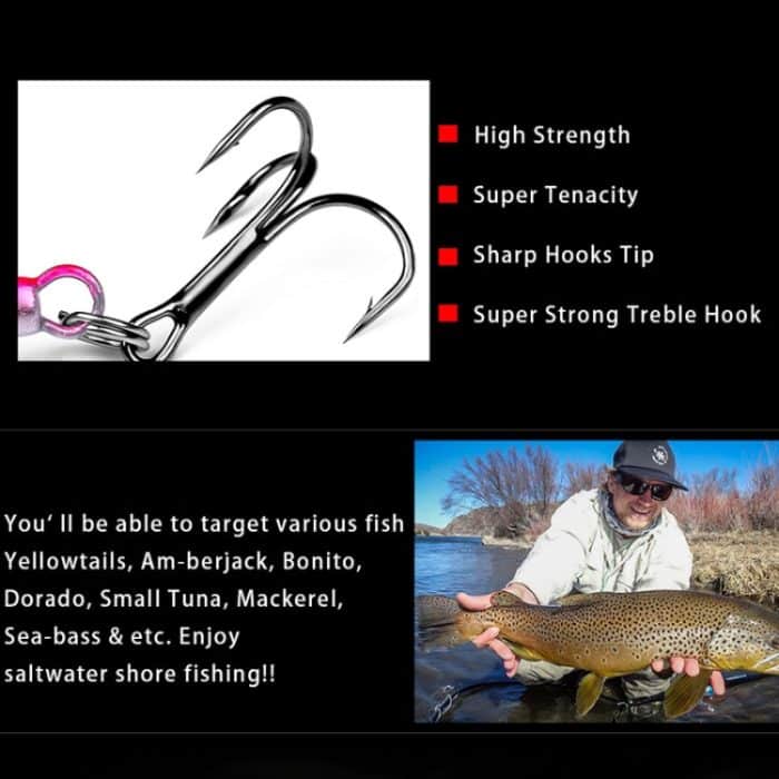 PROBEROS LF126 Langwurfblei-Fischköder, Süßwasser-Meerfischköder, Pailletten, 7g – Bild 14