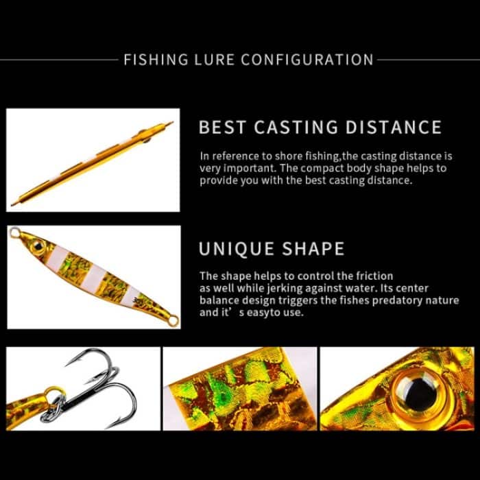 PROBEROS LF126 Langwurfblei-Fischköder, Süßwasser-Meerfischköder, Pailletten, 7g – Bild 9