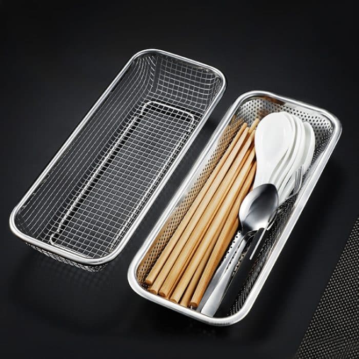 Küche Sterilisation Schrank Besteck Organizer Haushalt Edelstahl Drainage Tablett, Line Chopsticks Basket, Line Rectangular Basket Medium, Line Rectangular Basket Large, Line Rectangular Basket Extra Large, Perforated Chopsticks Basket... – Bild 8