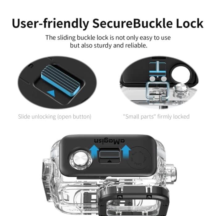 aMagisn Horizontales und vertikales Schießtauchgehäuse, 60 m wasserdichtes Gehäusezubehör, For Insta360 Ace Pro, For Insta360 Ace – Bild 11