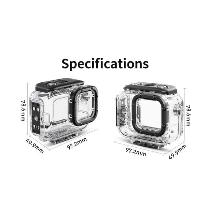 aMagisn Horizontales und vertikales Schießtauchgehäuse, 60 m wasserdichtes Gehäusezubehör, For Insta360 Ace Pro, For Insta360 Ace – Bild 6