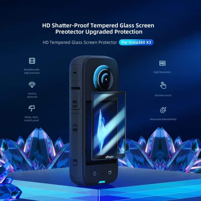 Für Insta360 X3 aMagisn Bildschirm gehärteter Filmschutz Sportkamera-Zubehör, 1set, 2sets – Bild 2