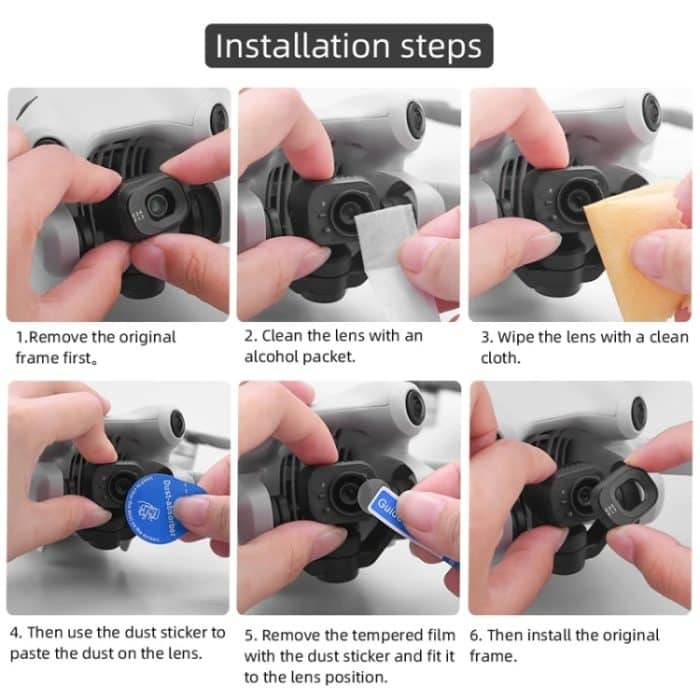 Für DJI Mini 4 Pro Sensor/Linse, gehärteter Film, kratzfest, 1 Set, 2 Sets – Bild 5