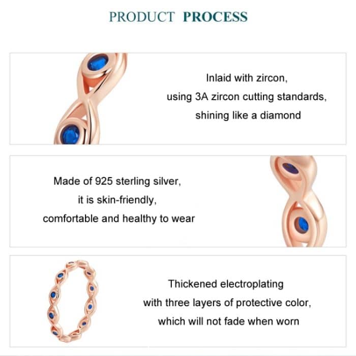 Zirkon-Glücksauge-Ring aus Sterlingsilber S925 – Bild 3