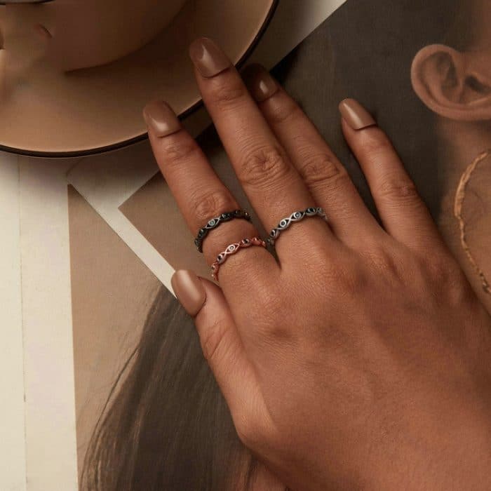 Zirkon-Glücksauge-Ring aus Sterlingsilber S925 – Bild 4