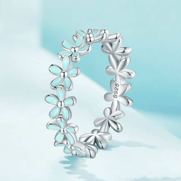 Ring mit tropfendem Blumenarrangement aus S925-Sterlingsilber – Bild 2