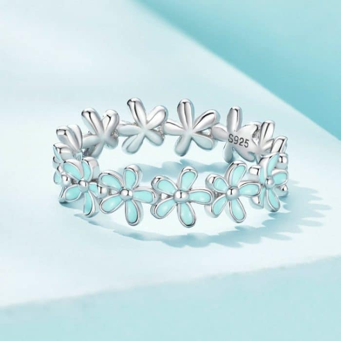 Ring mit tropfendem Blumenarrangement aus S925-Sterlingsilber – Bild 3