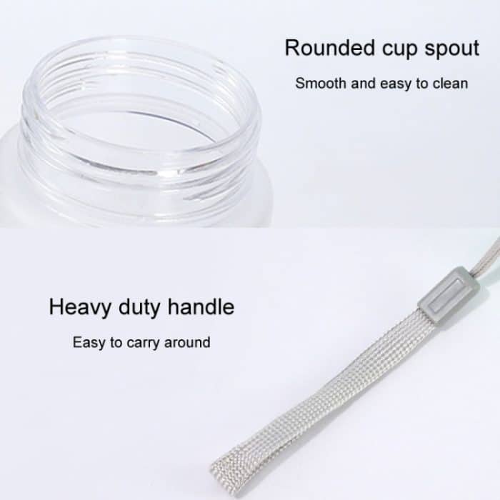 Outdoor-Sportbecher mit großem Fassungsvermögen, gefrosteter Kunststoff, tragbar, auslaufsichere Teetassen, 400ml Transparent Black, 400ml Transparent White, 400ml Transparent Green, 600ml Transparent White, 600ml Transparent Green – Bild 5