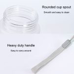 Outdoor-Sportbecher mit großem Fassungsvermögen, gefrosteter Kunststoff, tragbar, auslaufsichere Teetassen, 600Mml Transparent Black, 800ml Transparent Black, 800ml Transparent White, 800ml Transparent Green, 400ml Frosted White – Bild 5