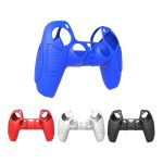 Für PS5 Gamepad Silikon Schutzhülle Anti-skid Weiche Silikon Abdeckung, White, Blue, Black, White+2 Hats, Blue+2 Hats – Bild 2