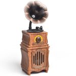 AS31 Retro Bluetooth 5.3 Lautsprecher Radio Klassisches Grammophon Design Zimmer Vintage Dekor