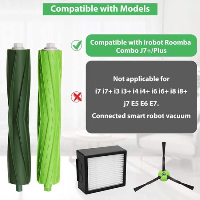 Für IRobot Roomba Combo J7+ Roboterstaubsauger und Wischzubehör, 1set Main Brush, Filter, 2pcs Side Brush, 1 Rag, Kit – Bild 2