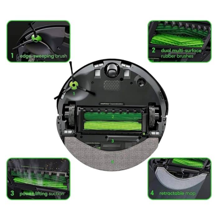 Für IRobot Roomba Combo J7+ Roboterstaubsauger und Wischzubehör, 1set Main Brush, Filter, 2pcs Side Brush, 1 Rag, Kit – Bild 8