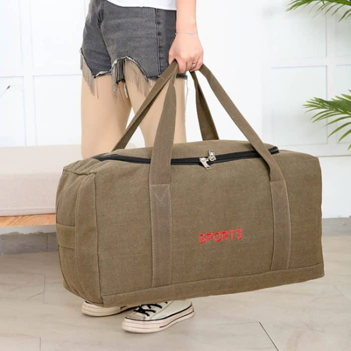 Tragbare Gepäcktasche aus Segeltuch mit großer Kapazität, Reiserucksack, Aufbewahrungstasche für den Umzug, Small, Large, Plus Large – Bild 7