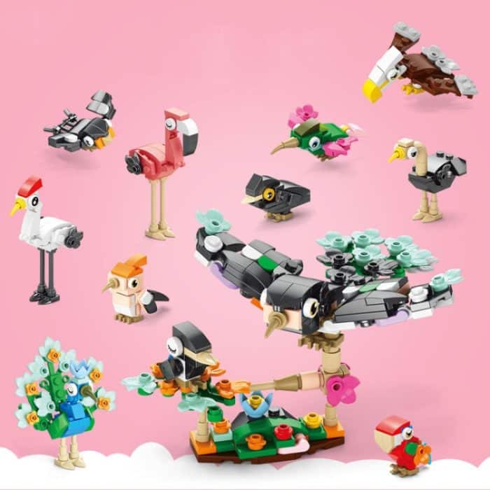 Vogelparadies Kleine Partikel Kinder Frühes Lernen Puzzle Bausteine ​​Spielzeug – Bild 2