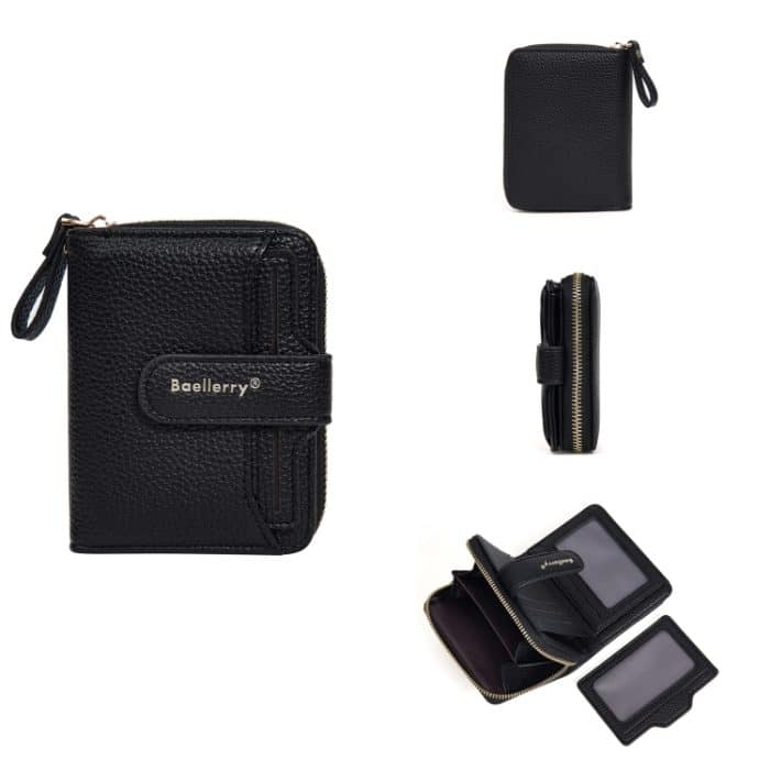 Baellerry N1915 Litschi-Muster Multi-Kartensteckplatz Reißverschluss Damen Kurze Geldbörse – Bild 2